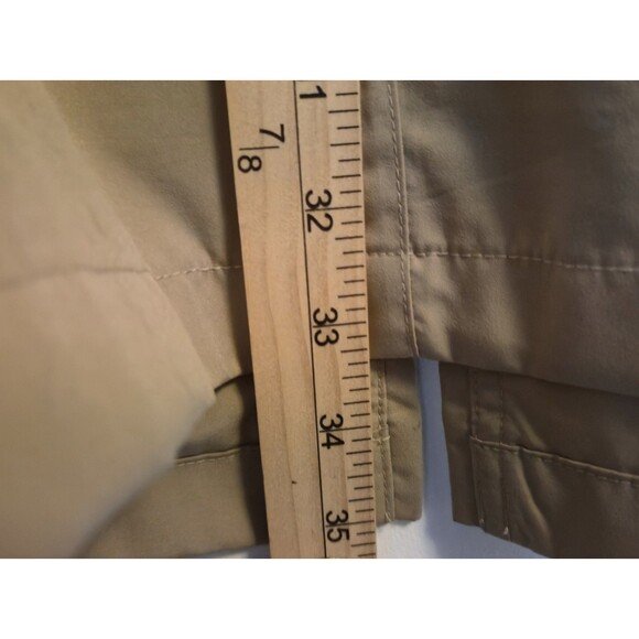 LL Bean Trench Coat Womens Small Petite Jacket Hooded Hoodie Beige Outdoor Camp - Picture 8 of 8